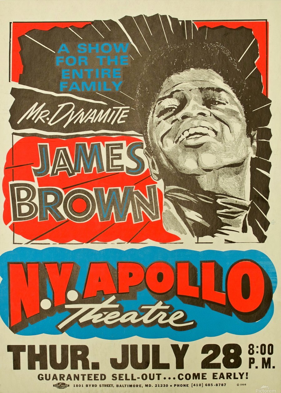 James Brown by VINTAGE POSTER Wall Art
